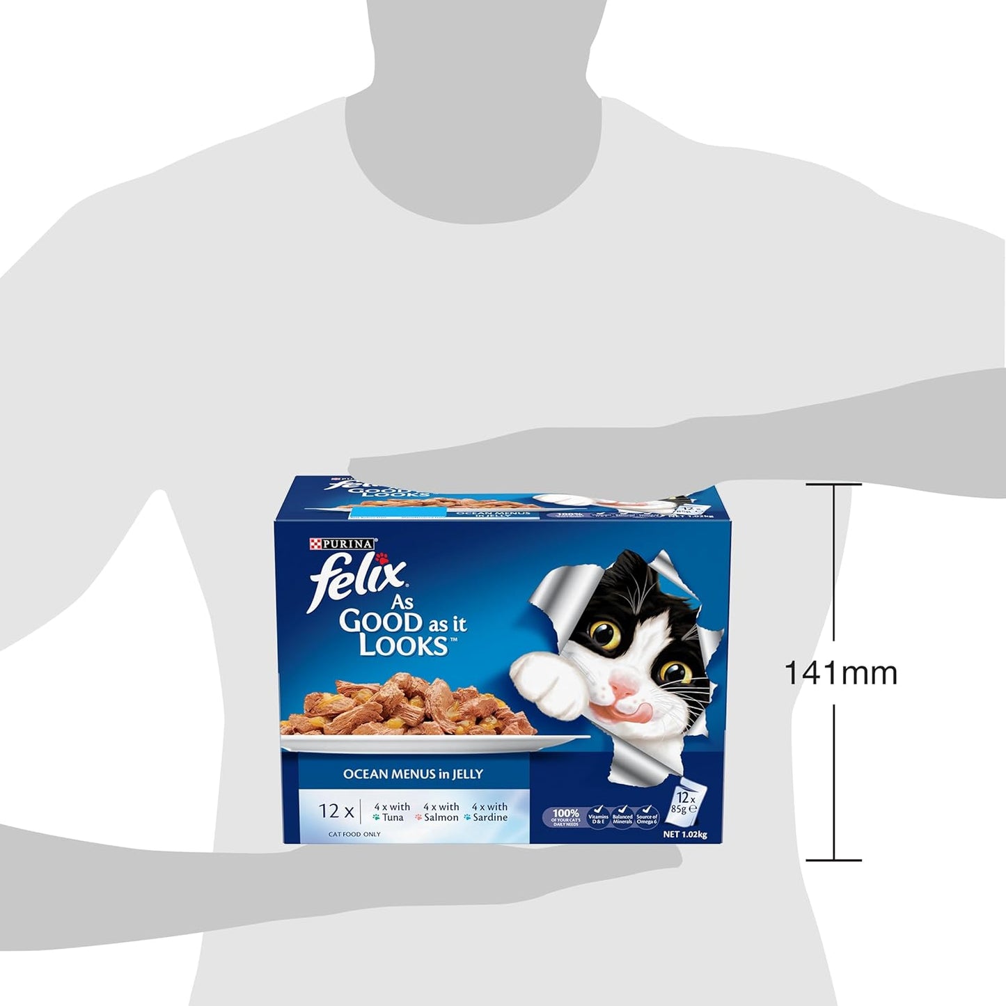 FELIX As Good As It Looks Adult Wet Cat Food Ocean Menus in Jelly 60x85g