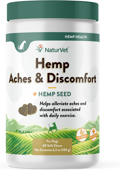 NaturVet Hemp Aches & Discomfort Plus 60k Cannabis Seeds for Dogs