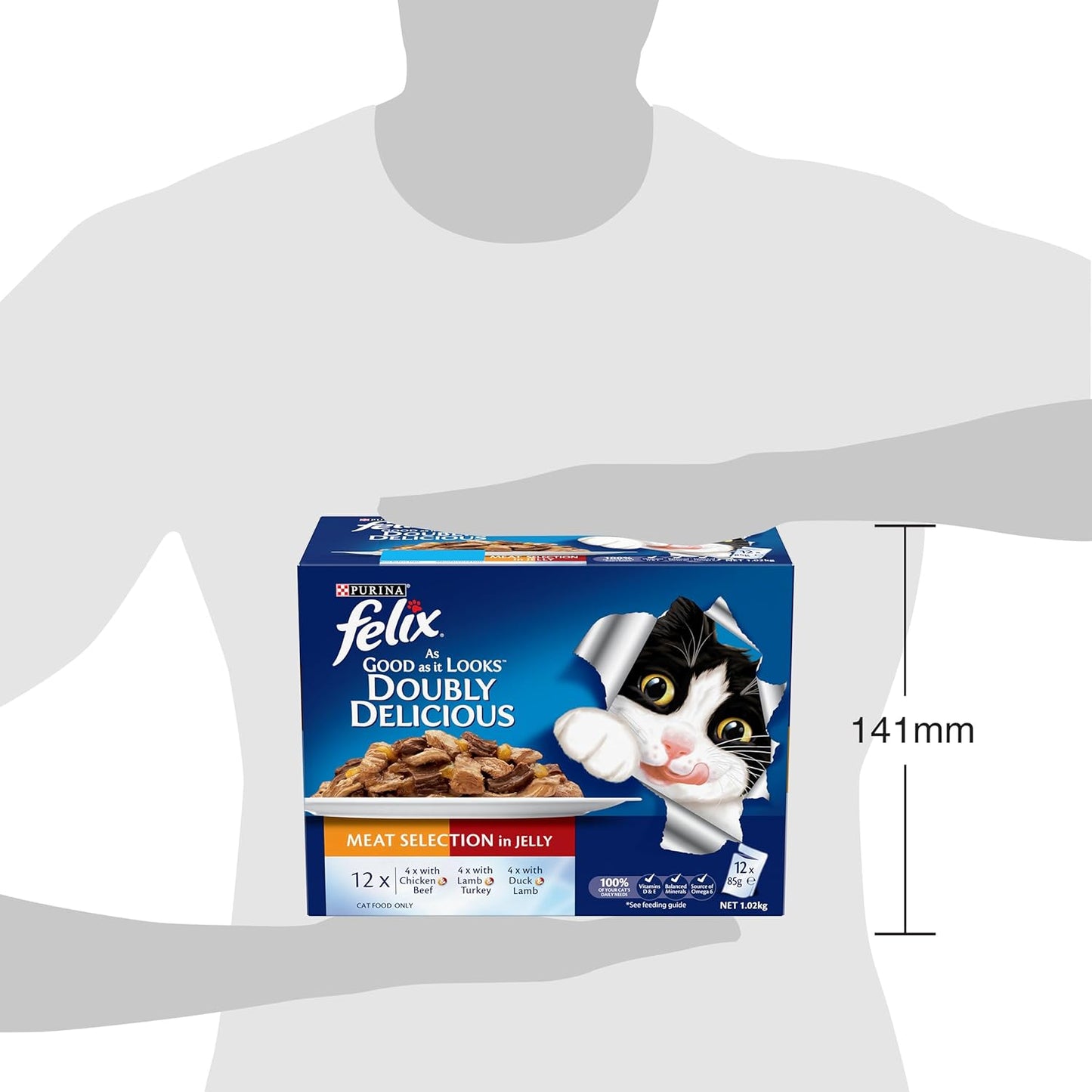 FELIX As Good As It Looks Adult Wet Cat Food Meat Selection 60x85g