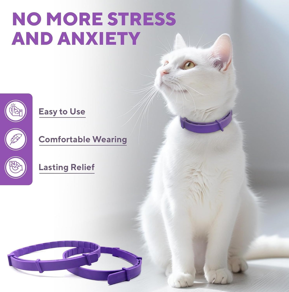 Cat Calming Collar & Pet Anti Anxiety Products - Feline Calm Pheromone ...