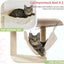 PAWZ Road Large Cat Tree Floor to Ceiling Cat Tower with a Cozy Condo, 6-Tier Cat Climbing Activity Center with Perch and Hammock for Adult Cats Beige