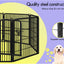 Beastie 24" Foldable Pet Dog Metal Playpen Enhanced, Universal Portable Pet Exercise Cage