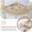 PAWZ Road Large Cat Tree Floor to Ceiling Cat Tower with a Cozy Condo, 6-Tier Cat Climbing Activity Center with Perch and Hammock for Adult Cats Beige