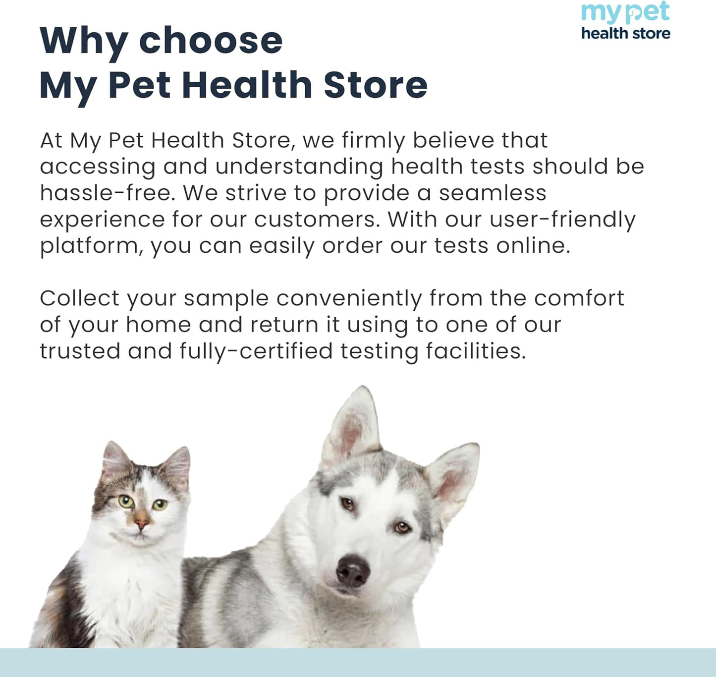 My Pet Health Store Allergen Sensitivity Test - Home Cat Allergen Test | 300 Items | Fast 3-5 Day Results | Gentle Fur Sampling | Comprehensive Food & Environment Analysis | Suitable for All Cats