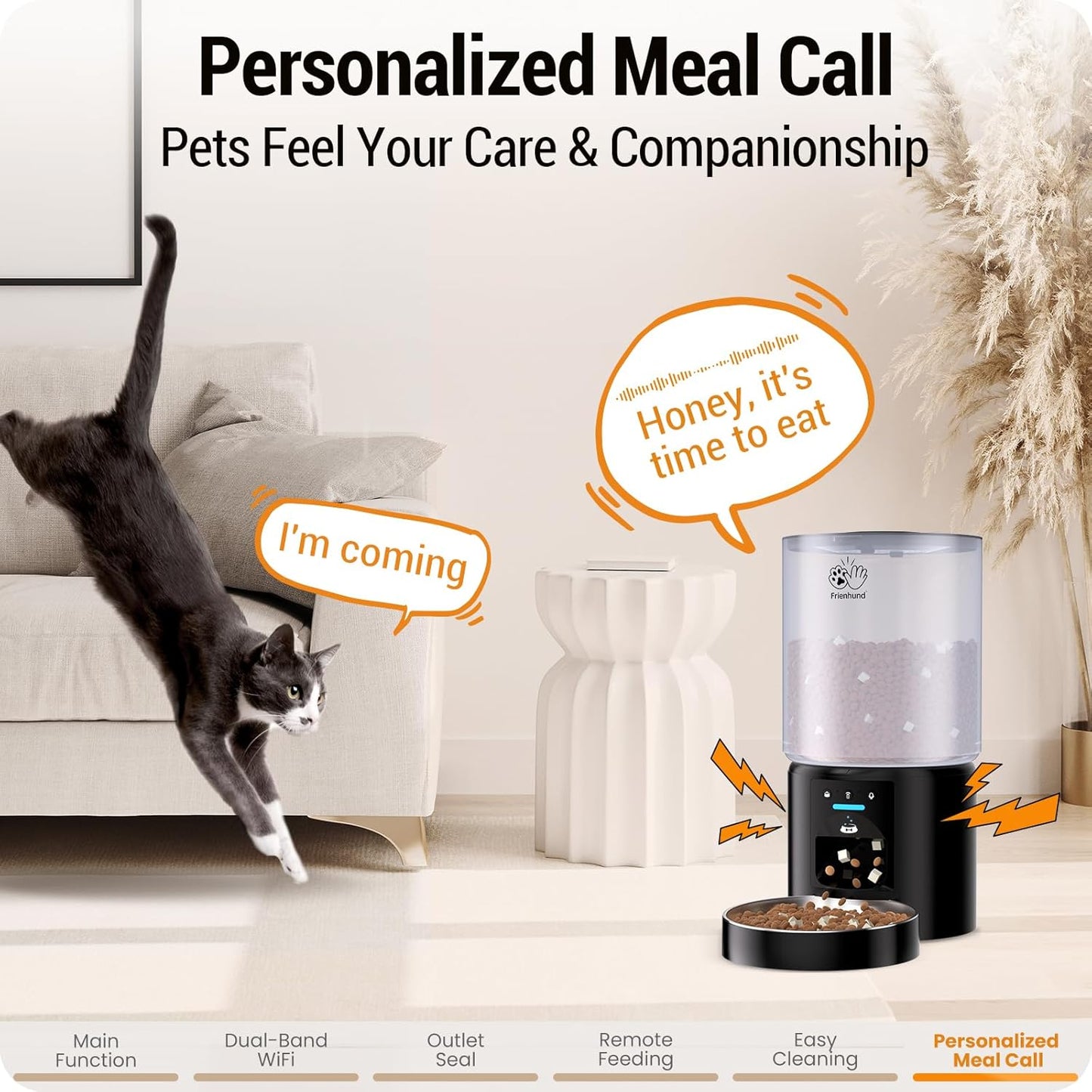 Frienhund Automatic Cat Feeder with 5G WiFi: Automatic Dog Feeder with 5L
