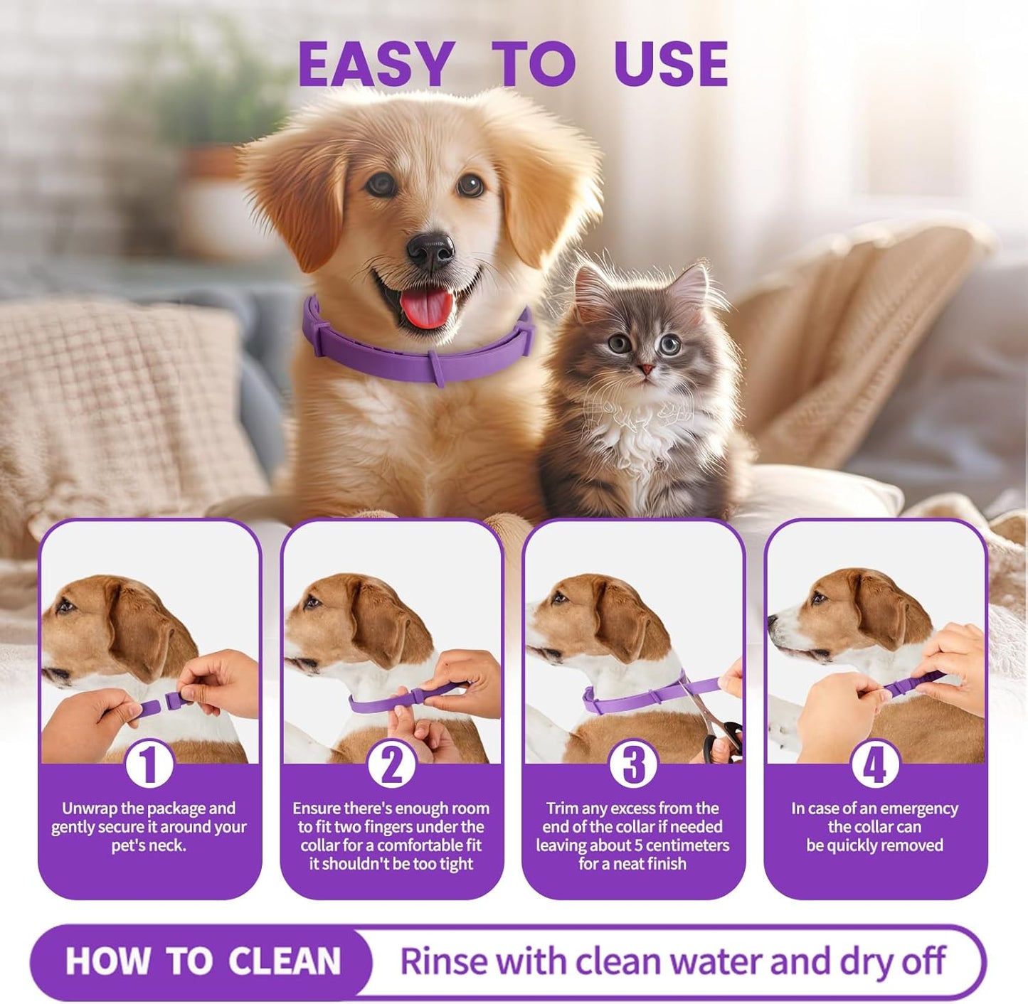 Calming Collar for Dogs – Fast-Acting, Lasts 60 Days, (Aurora, 3 Pack)-all dogs