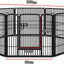 Beastie Foldable Pet Dog Metal Playpen 24", 8 Panels Folding