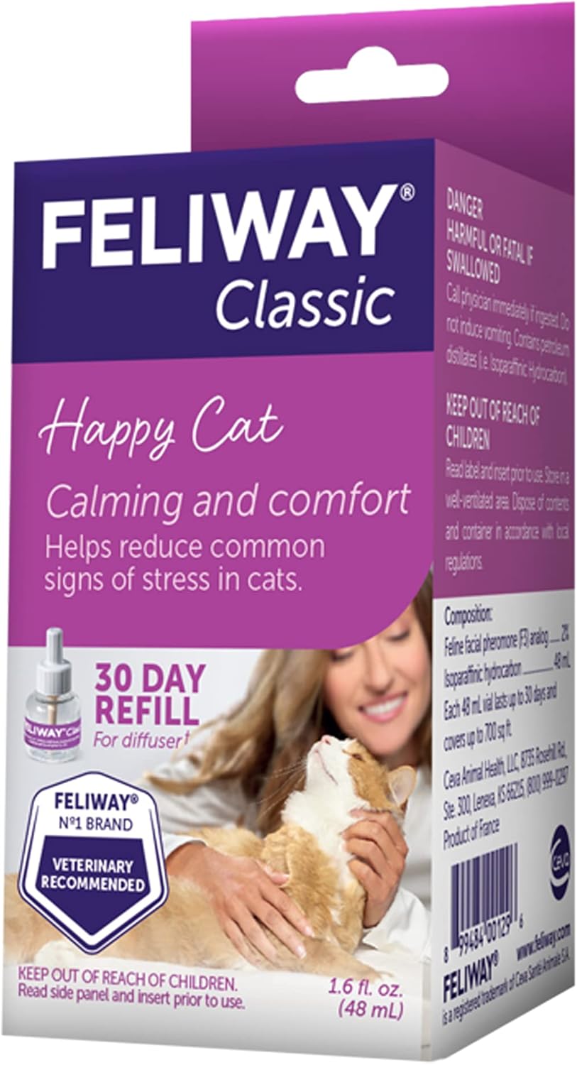 FELIWAY® Classic 30 Day Cat Calming Refill for Pheromone Diffuser, 48ml