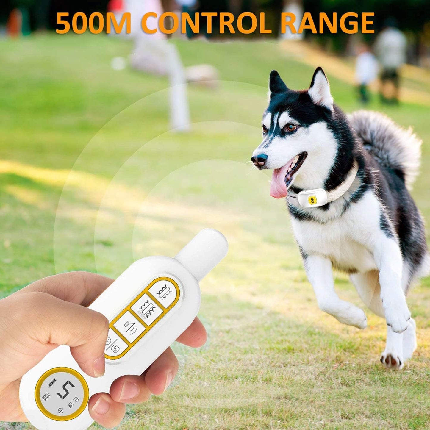 Dog Training Collar with Remote for Small Medium Large Dogs, Sound & Double Vibration Training Modes, IPX7 Waterproof Rechargeable Anti Bark Collar for Dogs Training, 1000FT Remote Range