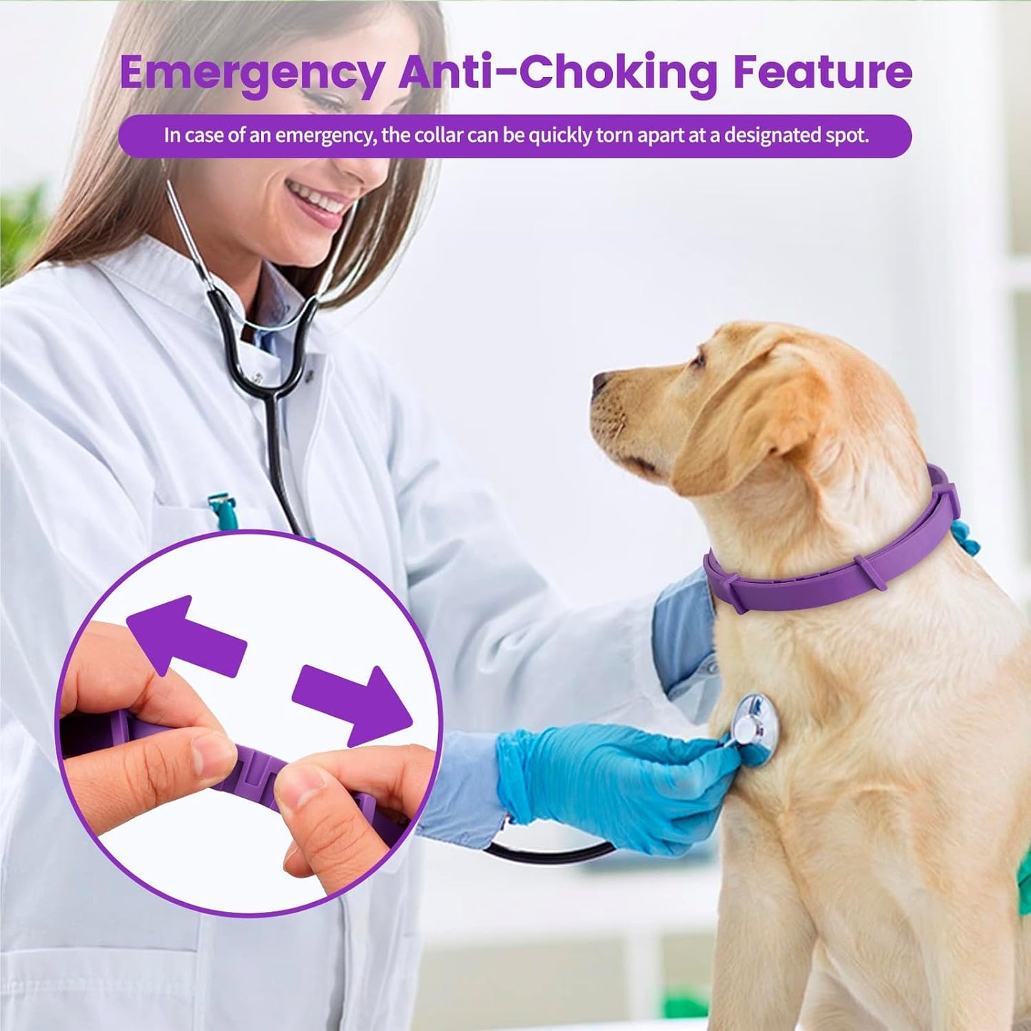 Calming Collar for Dogs – Fast-Acting, Lasts 60 Days, Choke-Free Design,for all sizes