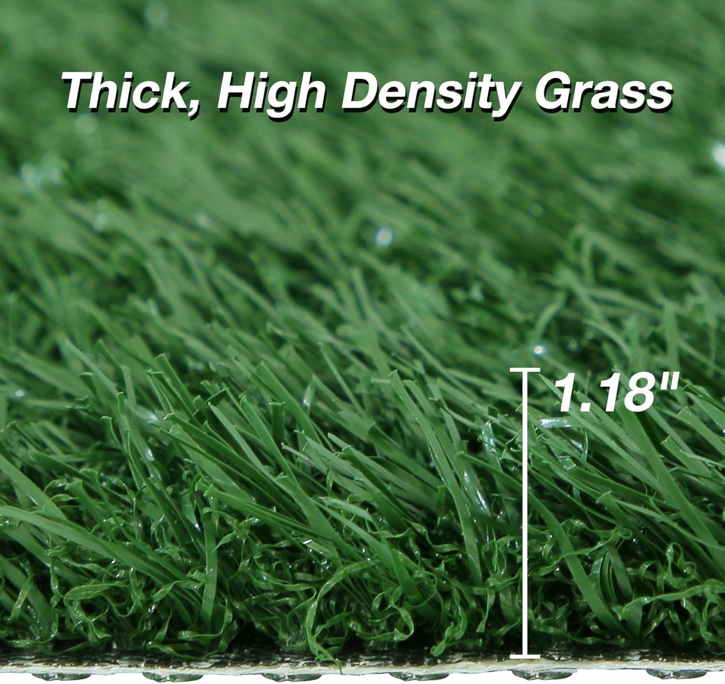 GLOBREEN Puppy Artificial Grass Pee Pad for Dogs Potty Trianing, 2 Pack Replacement Pet Fake Grass Mat, Reusable & High Drainage - 18 x 14 Inches