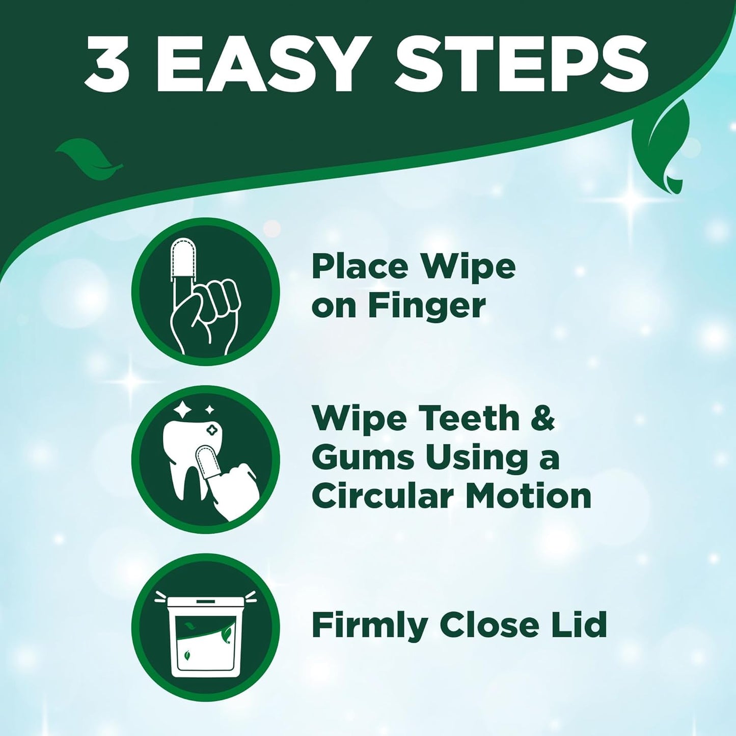Vet's Best Finger Dental Wipes for Dogs and Cats  – 50 Count