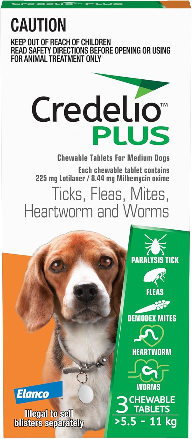 Credelio Plus Dog Flea and Tick Treatment, 3 Pack