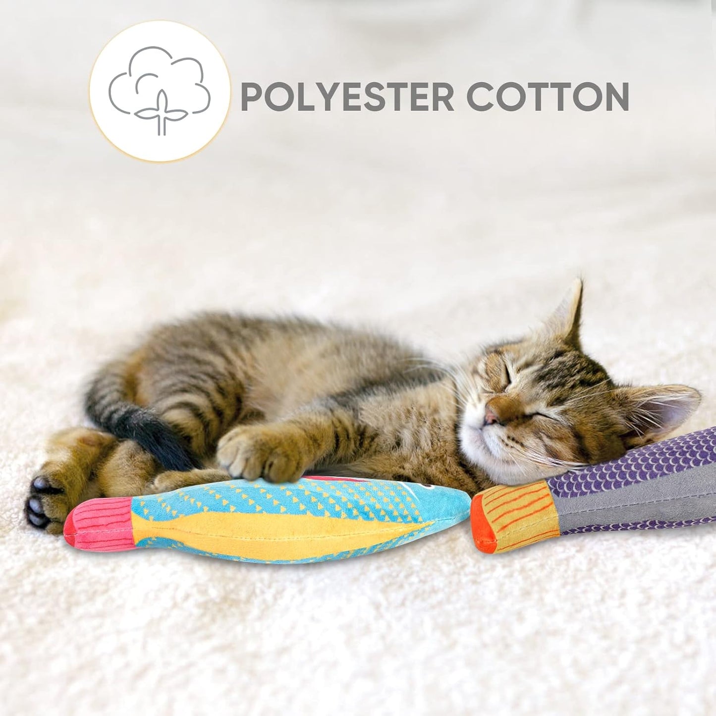 4Pcs Catnip Toy, Plush Cat Toys with Jingly Bell, Bite Resistant Chew Toys