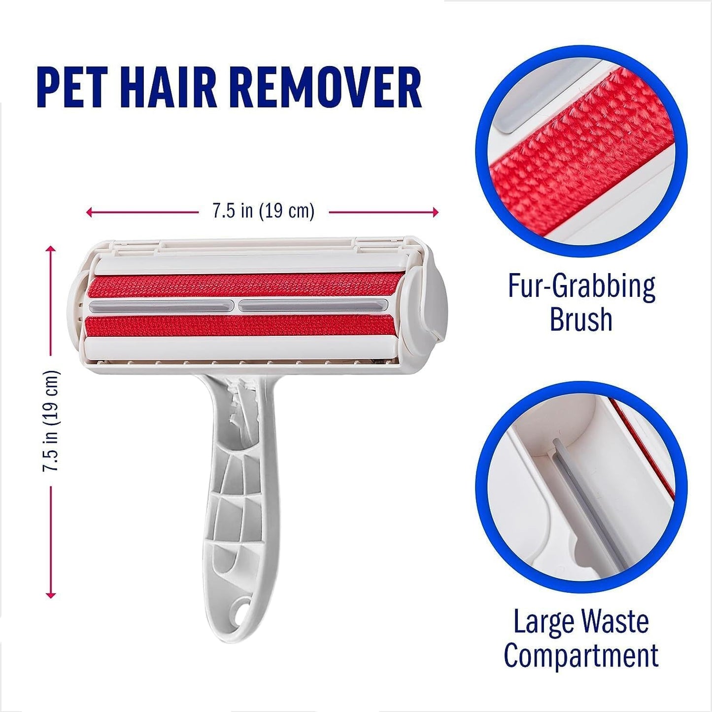 Tivddikun Pet Hair Remover and Reusable Lint Roller, Cat and Dog Hair Remover for Furniture