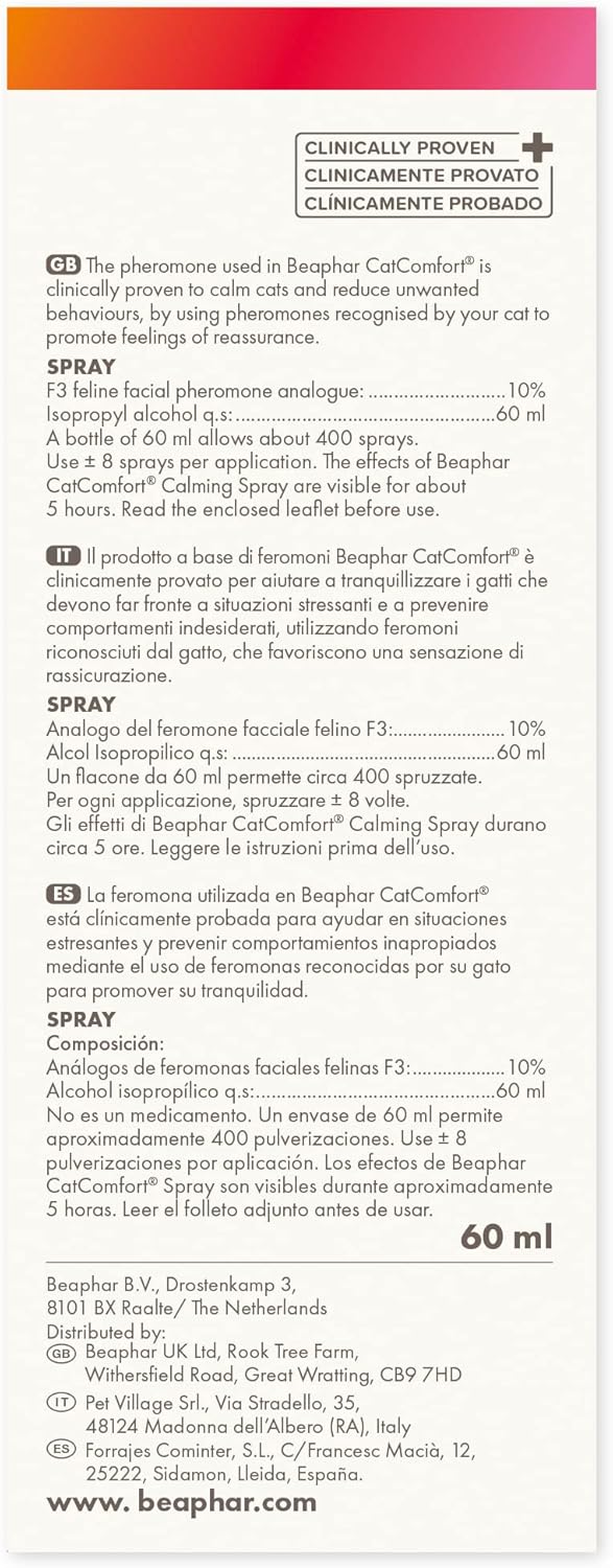 Beaphar Catcomfort Spray Catts 60 ml