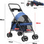 Advwin 4 Wheels Pet Stroller Dog Cat Cage Stroller for Medium Small Travel Folding Carrier