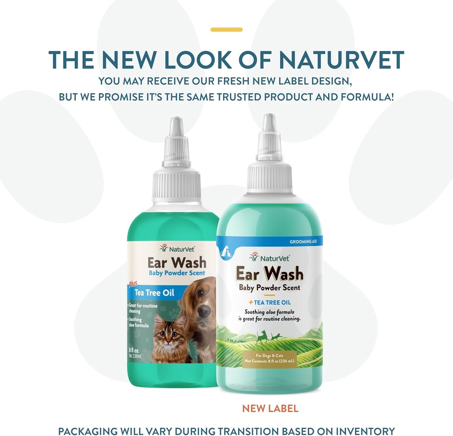 NaturVet Ear Wash with Tea Tree Oil, 240 ml