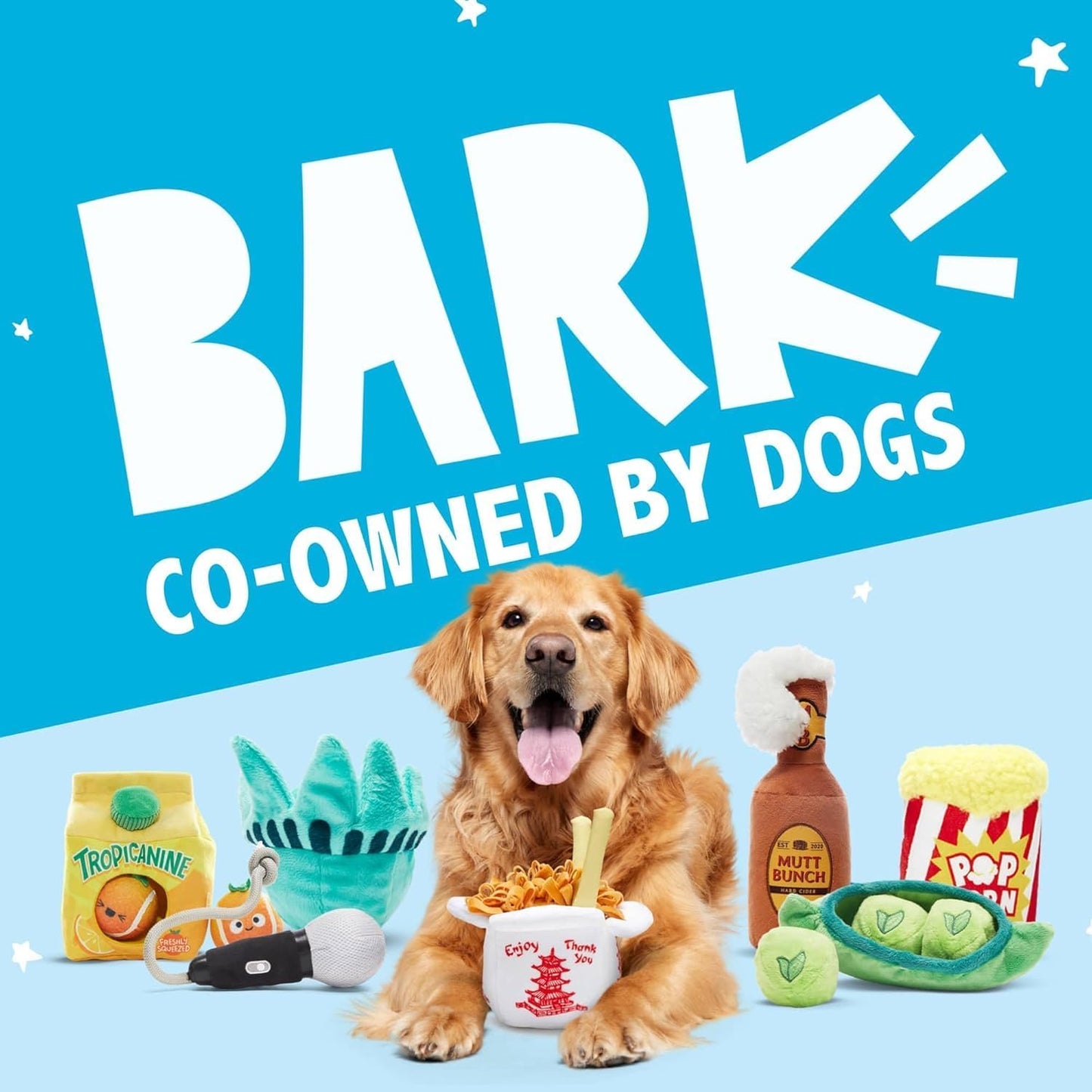 Barkbox Kenpuppy Fried Chicken (BoBB) Dog Squeak Chew Toy - Plush Bucket & Drumstick Set with Squeakers & Crinkle – for X-Small to Small Dogs