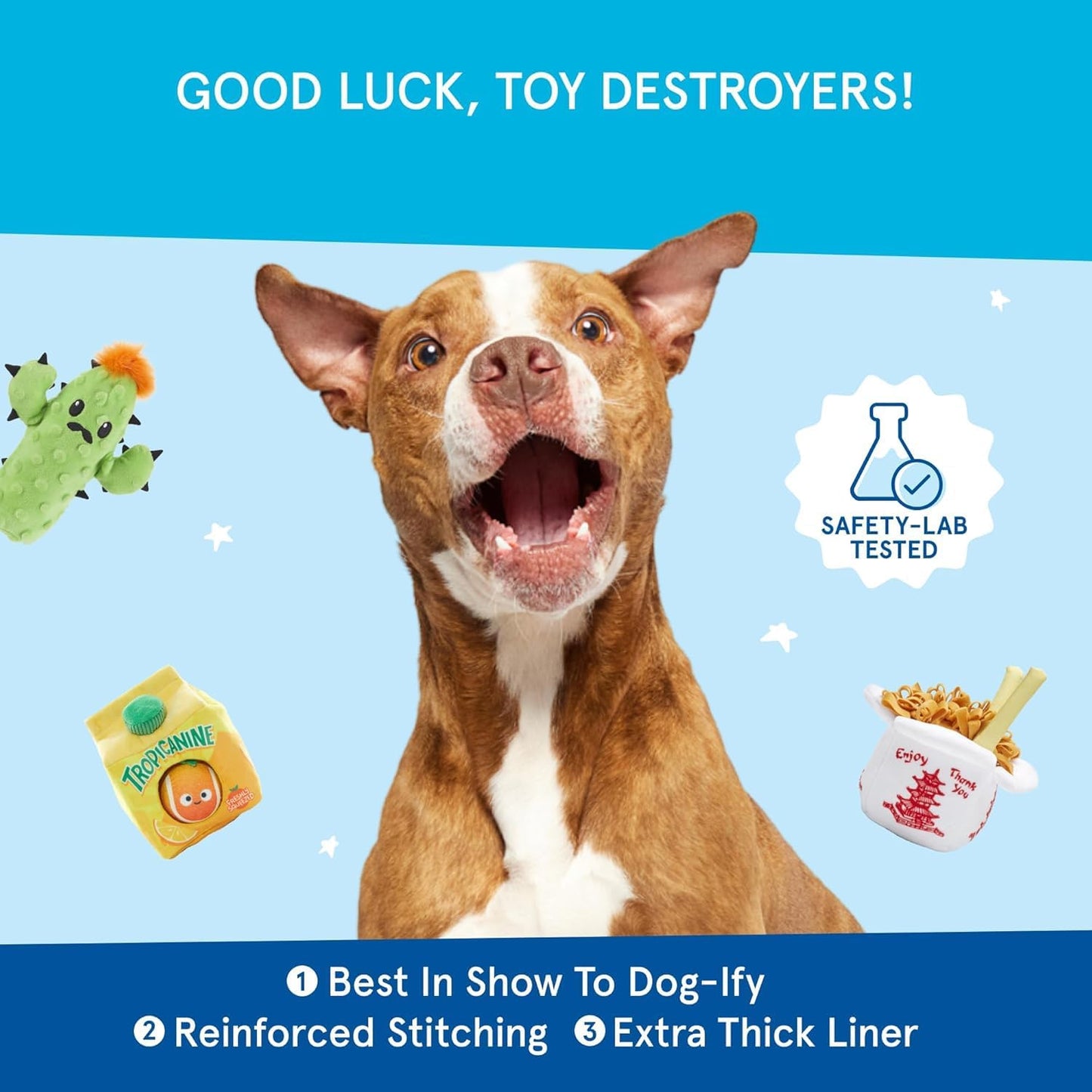 Barkbox Sting Crosby The Ray (BoBB) Dog Squeak Chew Toy