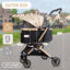 3 in 1 Pet Stroller with 4 Wheels, Foldable Pet Travel Carrier for Small/Medium Dogs Cats up to 50lbs, Detachble Portable Cat Bag, Storage Basket