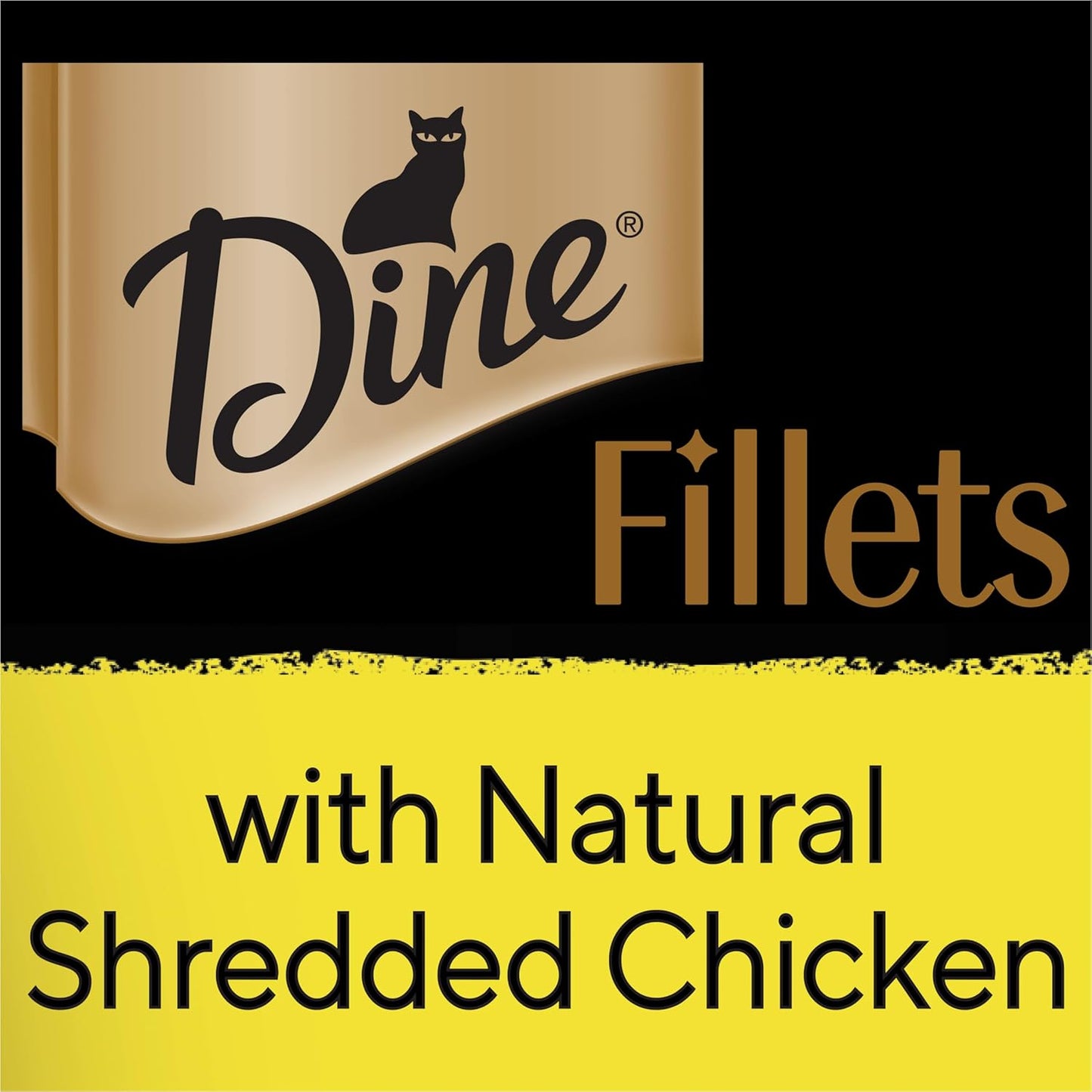 DINE Filets Wet Cat Food with Natural Shredded Chicken 16 x 60g Trays