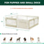 FXW Dog Playpen with Door, 71x59x24 Inch Spacious Safe Play Area