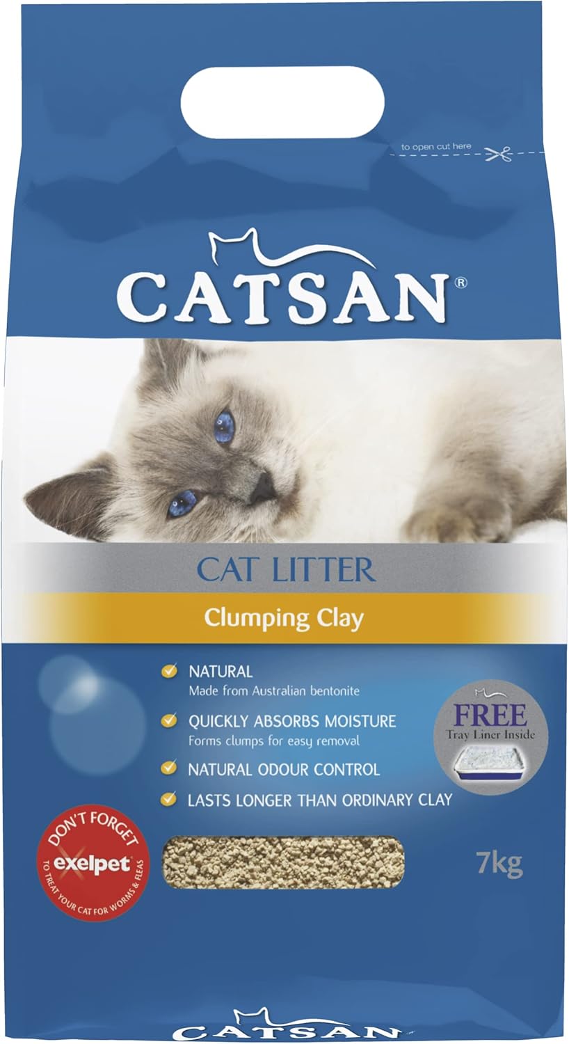 CATSAN Cat Litter Ultra Clumping Clay 7kg (Pack of 2)