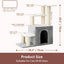 Heybly Cat Scratching Post, Sturdy Pet Stairs & Steps for Indoor Cats and Dogs