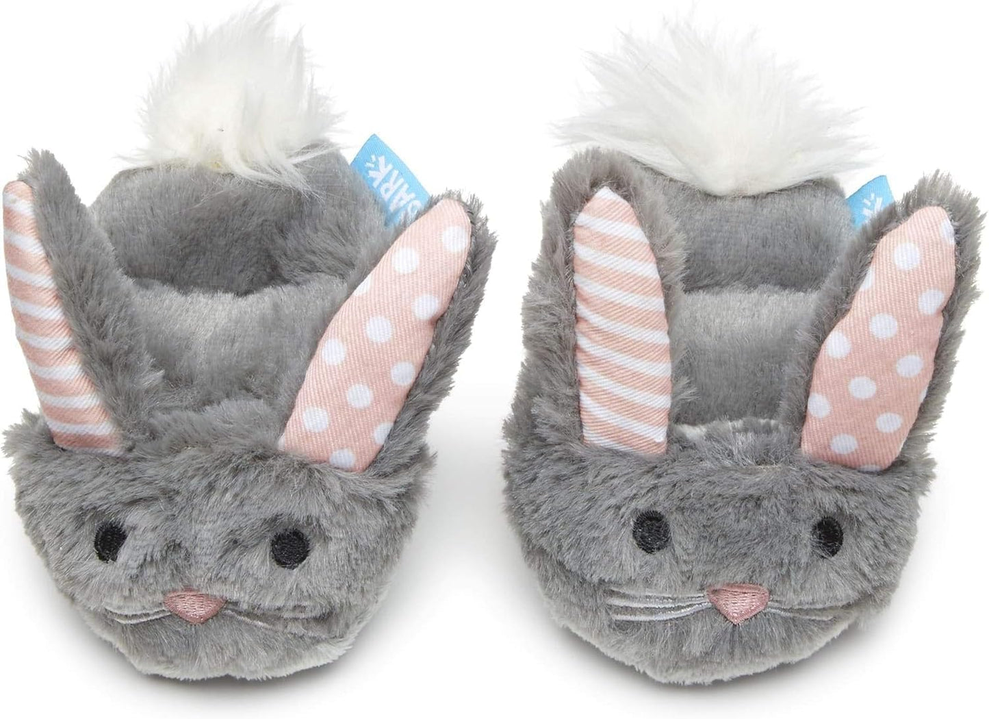 Bark Itty & Bitty The Bunny Slippers Dog Toy – Soft Plush Squeaky “Slipper” Toy for Extra-Small & Small Dogs