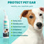 Dog Ear Cleaner, Dog Ear Care Liquid, Dog and Cat Ear Cleaner to Eliminates Ear Odour, 4 Fl oz