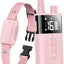 No Shock Dog Training Collar with Remote, Dog Vibration Collar with Controller Beep and Vibrate Only, Safe Lock Waterproof Rechargeable Vibrating Collars for Dogs(10-120 lbs)-No Prongs (Pink)
