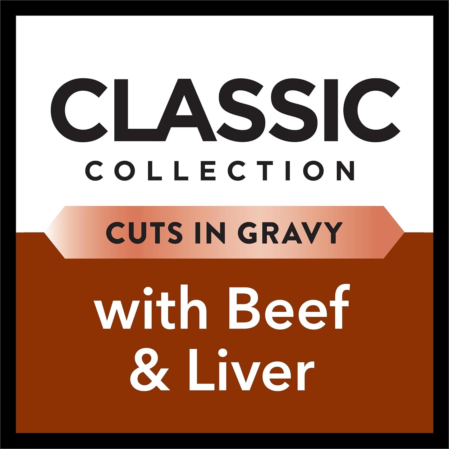 DINE Classic Collection Adult Wet Cat Food Cuts in Gravy with Beef & Liver 7 x 85g, 6 Pack (42 Trays)
