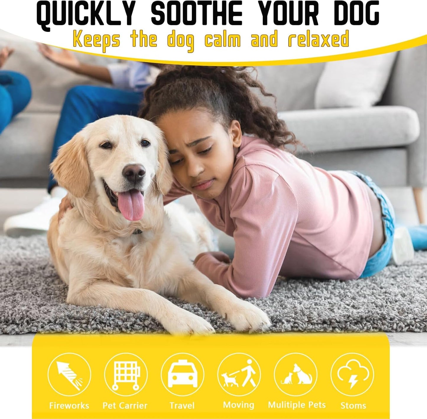 5 Pack Calming Collar for Dogs, Dog Pheromone Calm Collars Relief Anxiety Stress Separation Lasts 60 Days Relieve