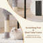 Heybly HCT200SW Cat Scratching Post, 125 cm, Small Cat Tree, Spacious and Comfortable Scratching Post with Cave