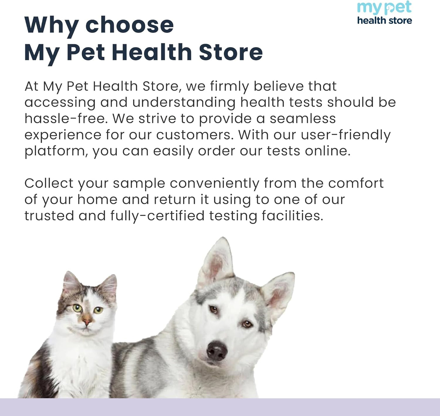 My Pet Health Store Allergen Sensitivity Test - Home Puppy & Kitten Allergy Test | 300 Checks | 3-5 Day Results | Non-Invasive Hair Sampling | Food & Environmental Analysis | Ideal for Young Pets