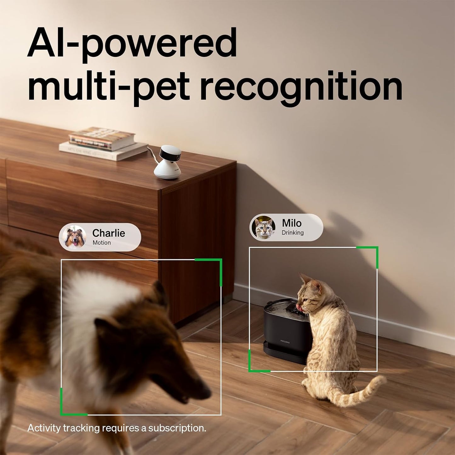 PETLIBRO AI Dog Camera Pet Camera Indoor with Phone App [Multi-Pet Recognition, Daily Activity Analysis & Smart Summaries]