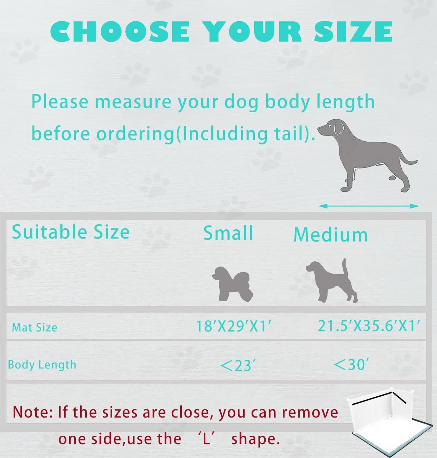 Dog Litter Box with High Walls,Indoor Dog Potty for Small and Medium Dogs
