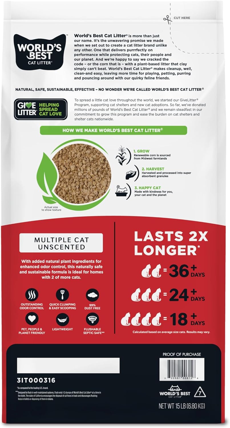World's Best Cat Litter Multi Cat 6.8kg