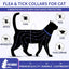 4 Pack Flea Collar for Cats, 32 Months Flea and Tick Prevention for Cats, Waterproof Cat Flea Collar