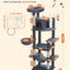 PAWZ Road Multi-Level Cat Tree 175cm With Super Large Hammock (50 * 40cm), Tall Cat Tower for Large Cats With Scratching Posts, Cat Condo and Top Perch Dark Grey