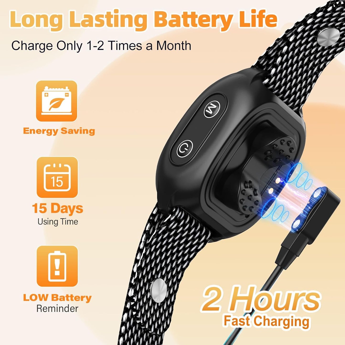 Anti Bark Collar for Dogs, No Shock Bark Collar, Beep & Vibration, Rechargeable Dog Barking Collar, 8 Adjustable Sensitivity