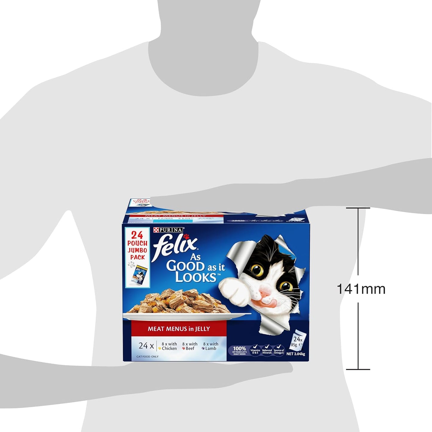 FELIX Adult As Good As It Looks Meat Menu in Jelly Wet Cat Food 54x85g