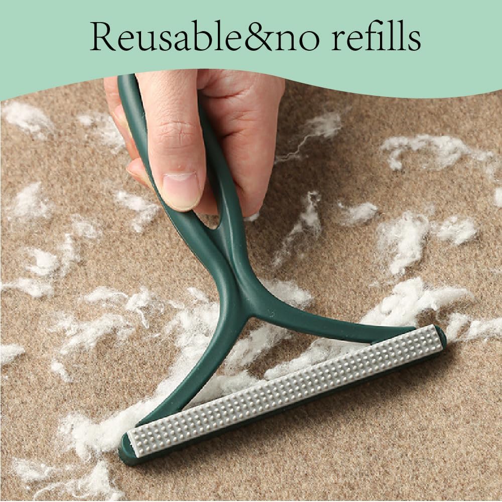 Reusable Portable Lint Remover, Pet Hair Remover Brush for Carpet Sofa, Cat Hair Remover