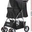 i.Pet Pet Stroller, Double Cat Dog Carrier Backpack Travel Strollers Pram Seat