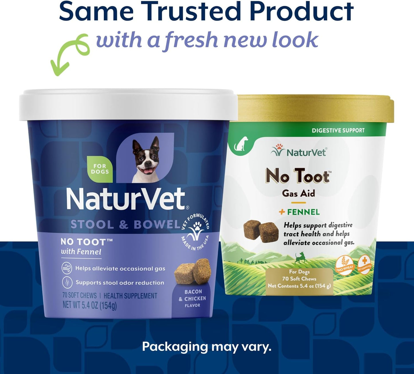 NaturVet No Toot Gas Aid Plus Fennel for Dogs, 70 ct Soft Chews, Made in USA