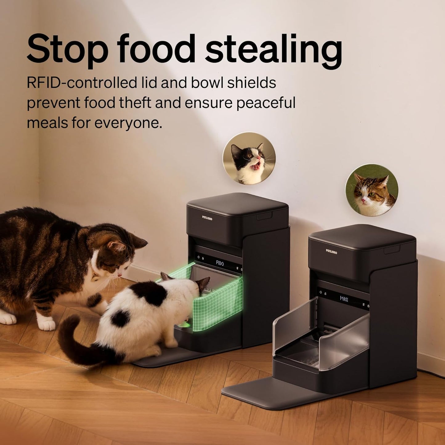 PETLIBRO RFID Cat Feeders for 2 Cats