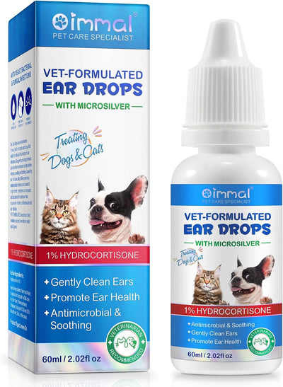 Ear Infection Treatment Drops for Dogs and Cats,with 1% -2 fl oz