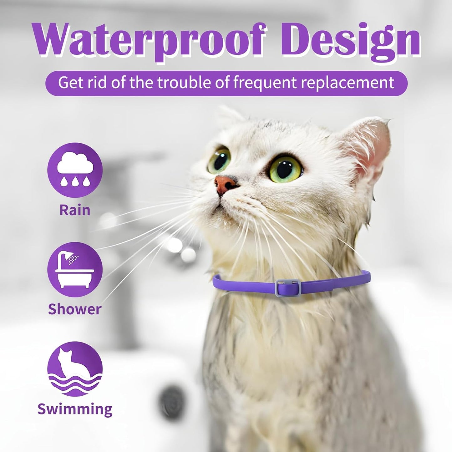 2Pcs Calming Collar for Dogs and Cats, Pheromone Calm Collars Relief Anxiety Stress Separation Lasts 60 Days