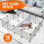 MelPet Pet Playpen Foldable Metal Pet Cage Enclosure Puppy Fence 16 Panels